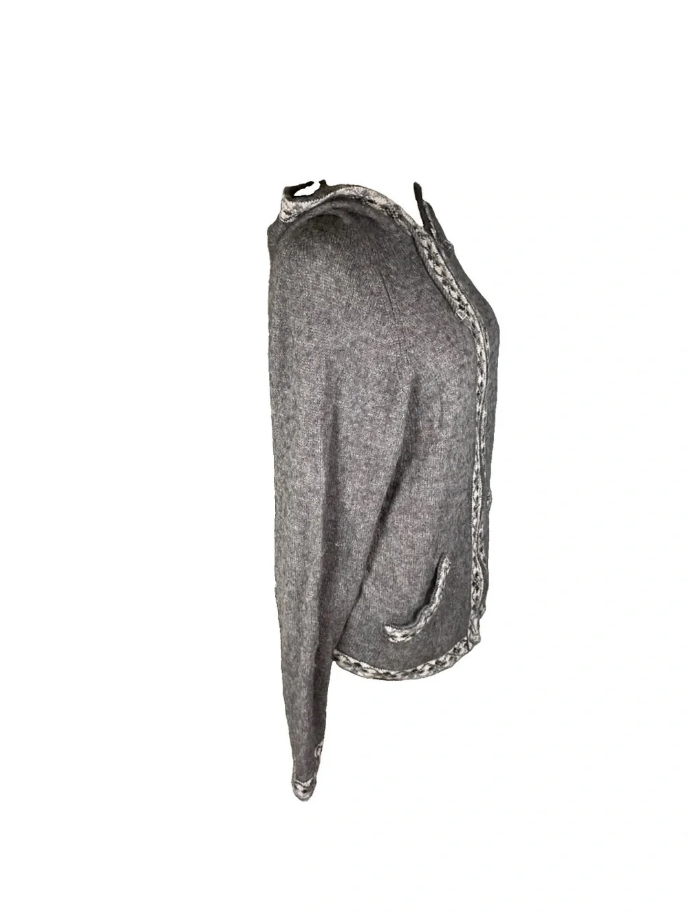 Eco Alpaca Hooded Full Zip Cardigan Sweater Women’s Size Large/XL Grey
